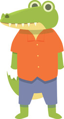 Alligator kid icon cartoon vector. Cute animal. Gator baby