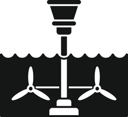 Water turbine icon simple vector. Hydro plant