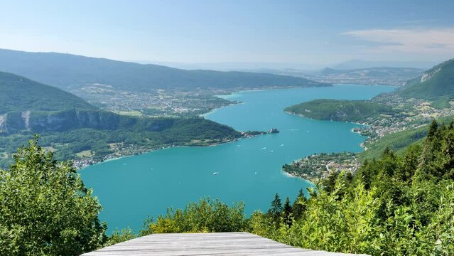 Annecy lake panoramic view
