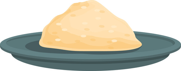 Baked rice icon cartoon vector. Brazilian food. Bean sauce