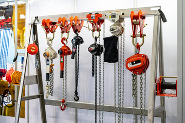 Various kind of industrial manual chain hoist such as hand pull and lever type for lifting object...