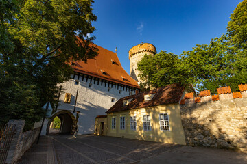 Historic Kotnov Tower in Tabor, Czech Republic