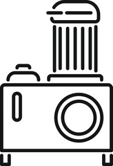 Electric generator icon outline vector. Power energy