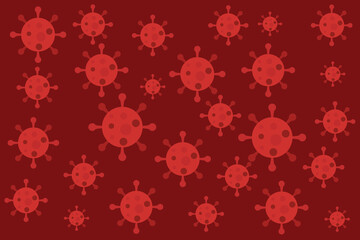 Virus Or Bacteria Pattern Abstract Background. Vector Illustration