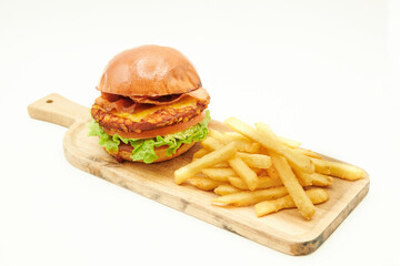 hamburger on a white background