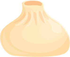 Asian basket baozi icon cartoon vector. Chinese steam. Salapao plate