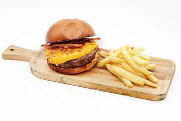 hamburger on a white background