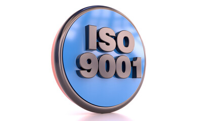 ISO 9001 3d text render