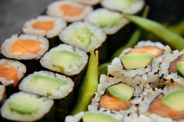 a sushi and chopsticks japan food