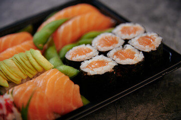a sushi and chopsticks japan food