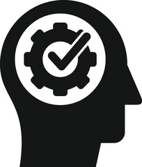 Mind idea icon simple vector. United agenda