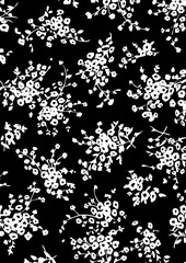 Mono design print on plain ground