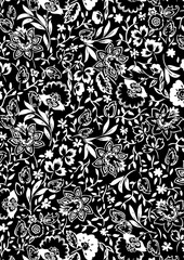 Mono design print on plain ground