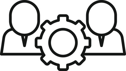 Team development icon outline vector. Eco agenda