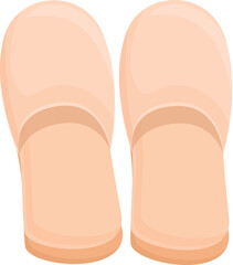 Clean slippers icon cartoon vector. Cloth blanket. Bath soft