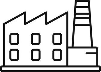 Eco factory icon outline vector. Sdg earth