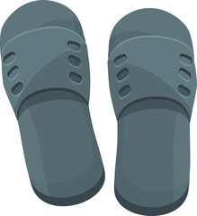 Rubber slippers icon cartoon vector. Bathroom spa. Dry shower