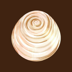 White chocolate watercolor vector element design