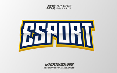 Editable text effect gamer, 3d esport and stream font style