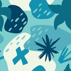 vector teenage seamless neon pattern naive style