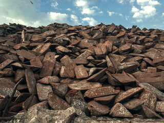 Cast iron obtained by melting iron ore, formed into ingots of impure iron for further processing...