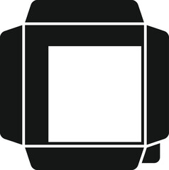 Top view box icon simple vector. Pack box