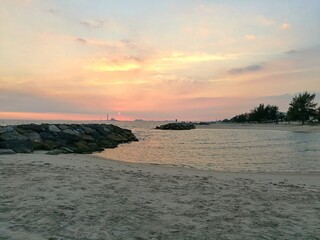 Twilight in the sky and on the sea, Thailand