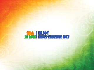 Indian Independence day celebration greeting watercolor texture background