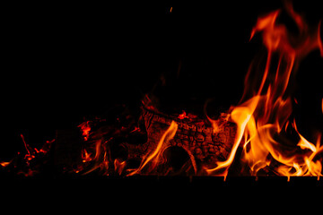 Fototapeta na wymiar fire, danger, heat, inferno, black, red, background