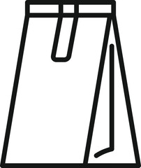 Craft box icon outline vector. Eco bag