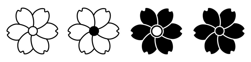 Flowers icon vector set. garden illustration sign collection. Flora symbol or logo.