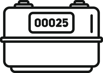Home energy counter icon outline vector. Energy care