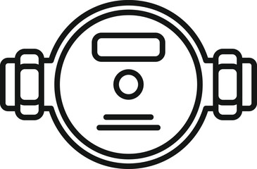 Water counter icon outline vector. Digital home