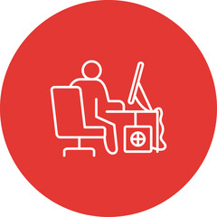 Computer Worker Icon