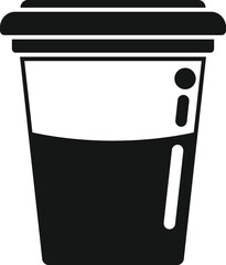 Biodegradable plastic coffee cup icon simple vector. Eco recycle