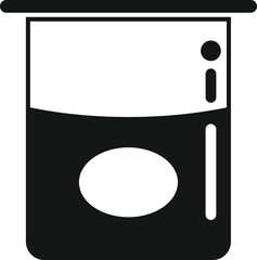 Biodegradable plastic pot icon simple vector. Water container