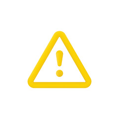 3d warning sign vector illustration isolated on white