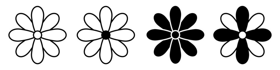 Fototapeta na wymiar Flowers icon vector set. garden illustration sign collection. Flora symbol or logo.