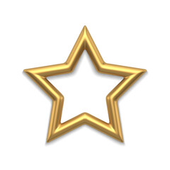 Obraz premium Golden star metallic surface 3d template vector illustration