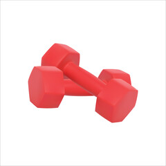 dumbbell 3d isolated on white