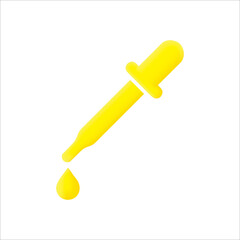 dropper 3d icon isolated on white background.