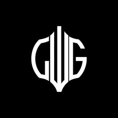 GWG letter logo. GWG best black background vector image. GWG Monogram logo design for entrepreneur and business.
