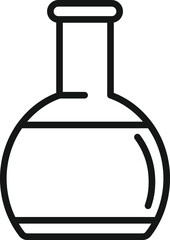 Biodegradable plastic flask icon outline vector. Eco bottle
