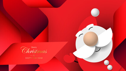 Święty Mikołaj. Boże Narodzenie. Kartka z życzeniami wektor - 519344250