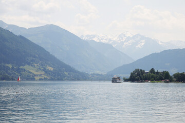 Zellersee lake in Zell am See, Austria