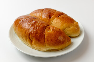 salt bread on a white background