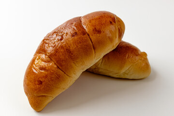 salt bread on a white background