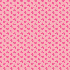 Heart pink seamless pattern for wrapping paper, romantic pattern for decoration