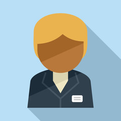 Sale agent icon flat vector. Support service