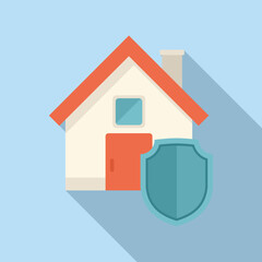 House seller icon flat vector. Service support